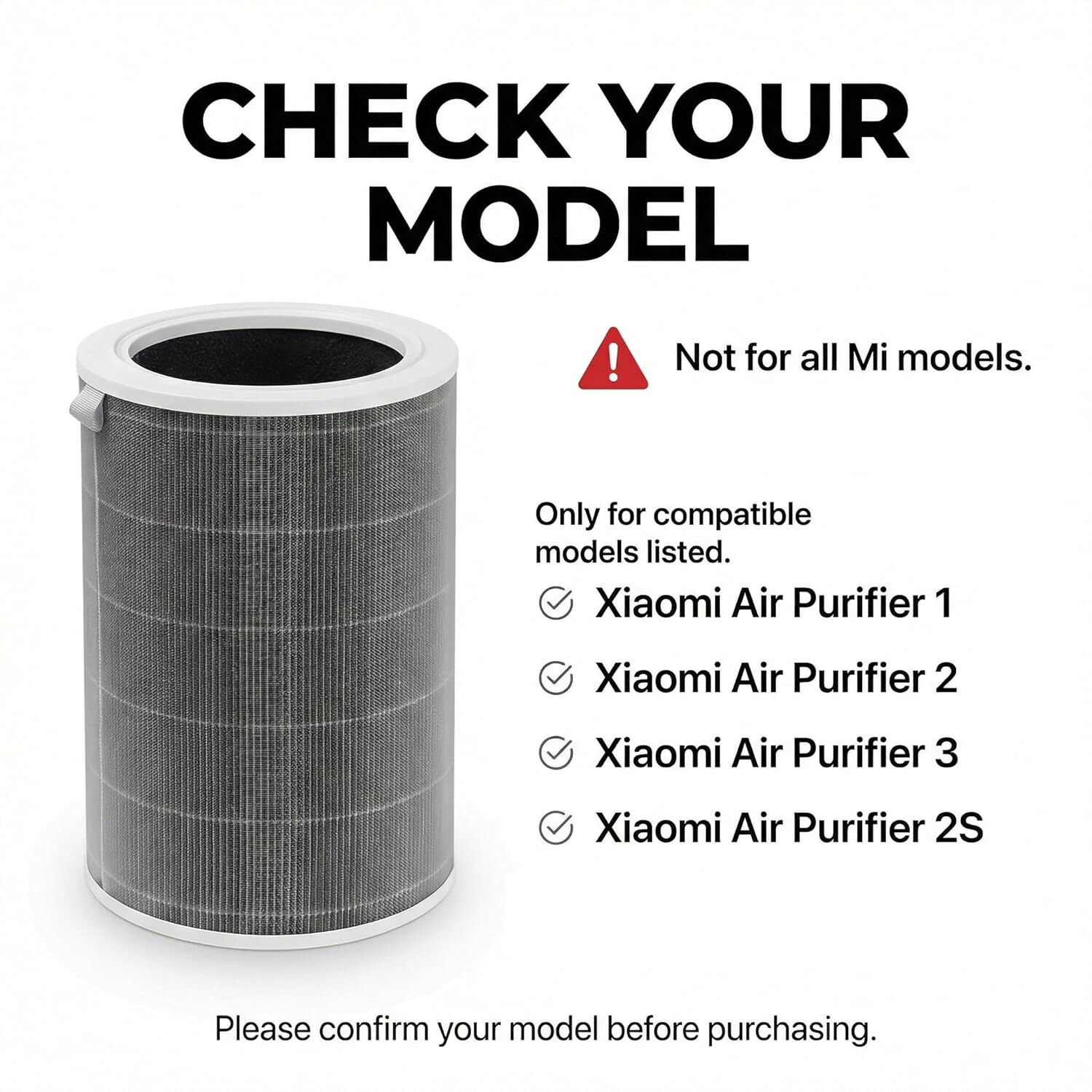 Check your purifier model compatibility