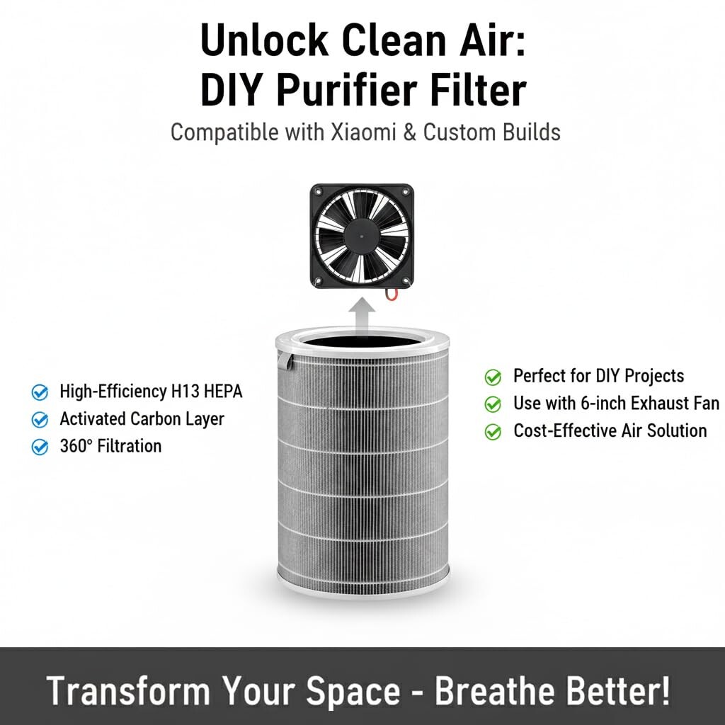 DIY air purifier build with HEPA filter and exhaust fan